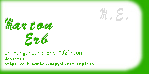 marton erb business card